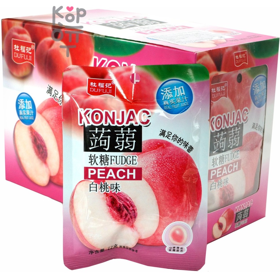 Мармелад Dufuji Konjac Peeled Fudge со вкусом Персика