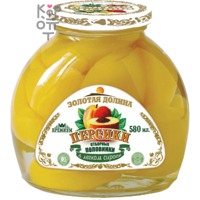 Золотая Долина - Персики отборные в легком сиропе, половинки 