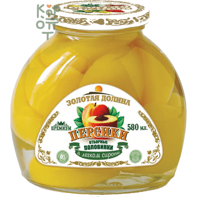 Золотая Долина - Персики отборные в легком сиропе, половинки 