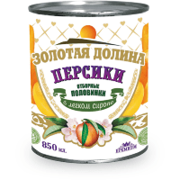 Золотая Долина - Персики отборные в легком сиропе, половинки 