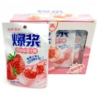 Мягкая конфета с жидкой начинкой Swiss Candy со вкусом Клубники