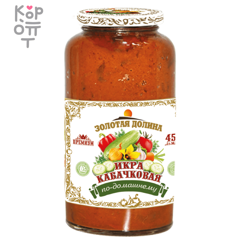 Золотая Долина - Икра кабачковая по-домашнему 450мл.*12шт.  , купить с доставкой на дом фото 1 — Корейские товары для всей семьи(КорОпт)