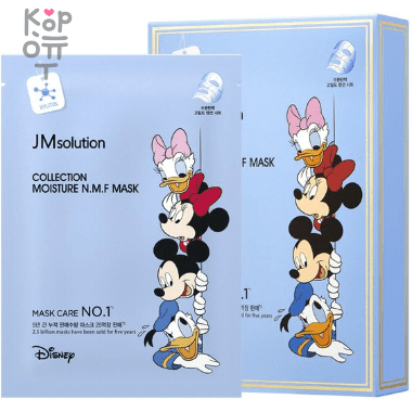 JMsolution Disney Collection Moisture N.M.F Mask - Увлажняющая тканевая маска с Аквасилом и Пептидами 30мл. — Корейские товары для всей семьи(КорОпт)