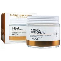 Lebelage Dr. Snail Cure Cream - Антивозрастной восстанавливающий крем с муцином улитки, 70мл. 