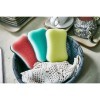 SB CLEAN&CLEAR - Губка для мытья посуды №099 Triple Multi - 11,5см*7,5см*2,5см., с абразивным слоем, купить с доставкой на дом фото 4 &mdash; Корейские товары для всей семьи(КорОпт)