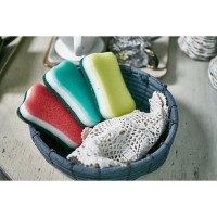 SB CLEAN&CLEAR - Губка для мытья посуды №099 Triple Multi - 11,5см*7,5см*2,5см., с абразивным слоем