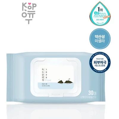 Round Lab 1025 Dokdo Cleansing Tissue - Очищающие салфетки, 1 упак. (30 шт.)