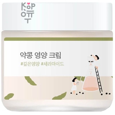 Round Lab Soybean Nourishing Cream - Питательный крем для лица на основе ферментированных черных соевых бобов 80мл. 
