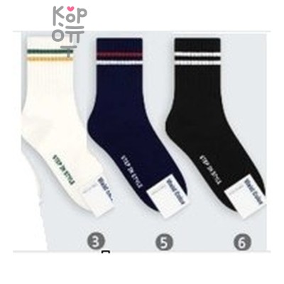 Kikiya Socks - Носки женские высокие с полосками, размер 23-25.