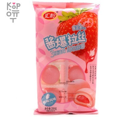 Моти Сэндвич с зефиром и джемом со вкусом Клубники, 208гр. — Корейские товары для всей семьи(КорОпт)