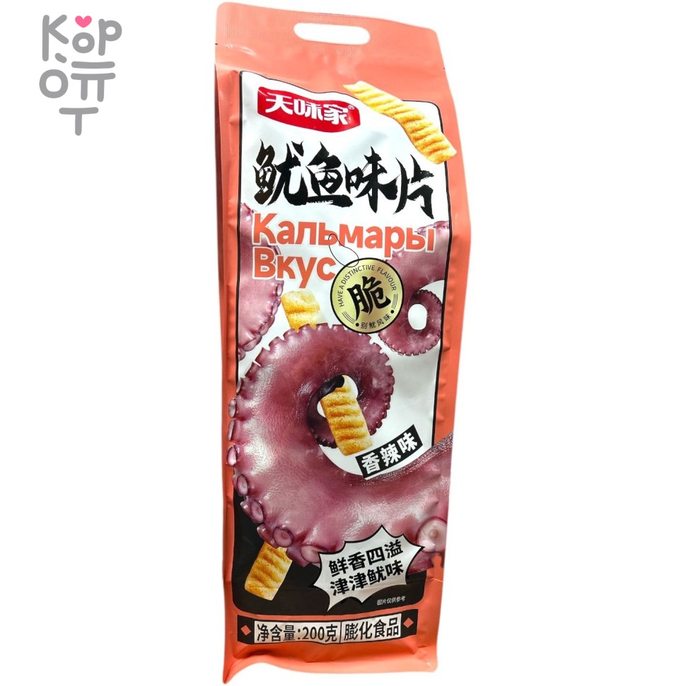 Чипсы в Гигантской упаковке Xiao Ming - со вкусом кальмара, 200гр., купить с доставкой на дом фото 1 — Корейские товары для всей семьи(КорОпт)