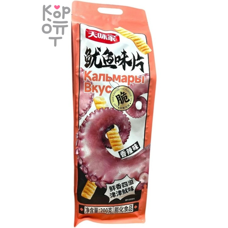 Чипсы в Гигантской упаковке Xiao Ming - со вкусом кальмара, 200гр.