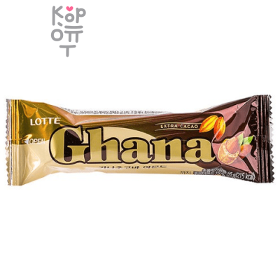 Lotte Ghana Almond Choco Bar - Шоколадный батончик с миндалем 43гр.