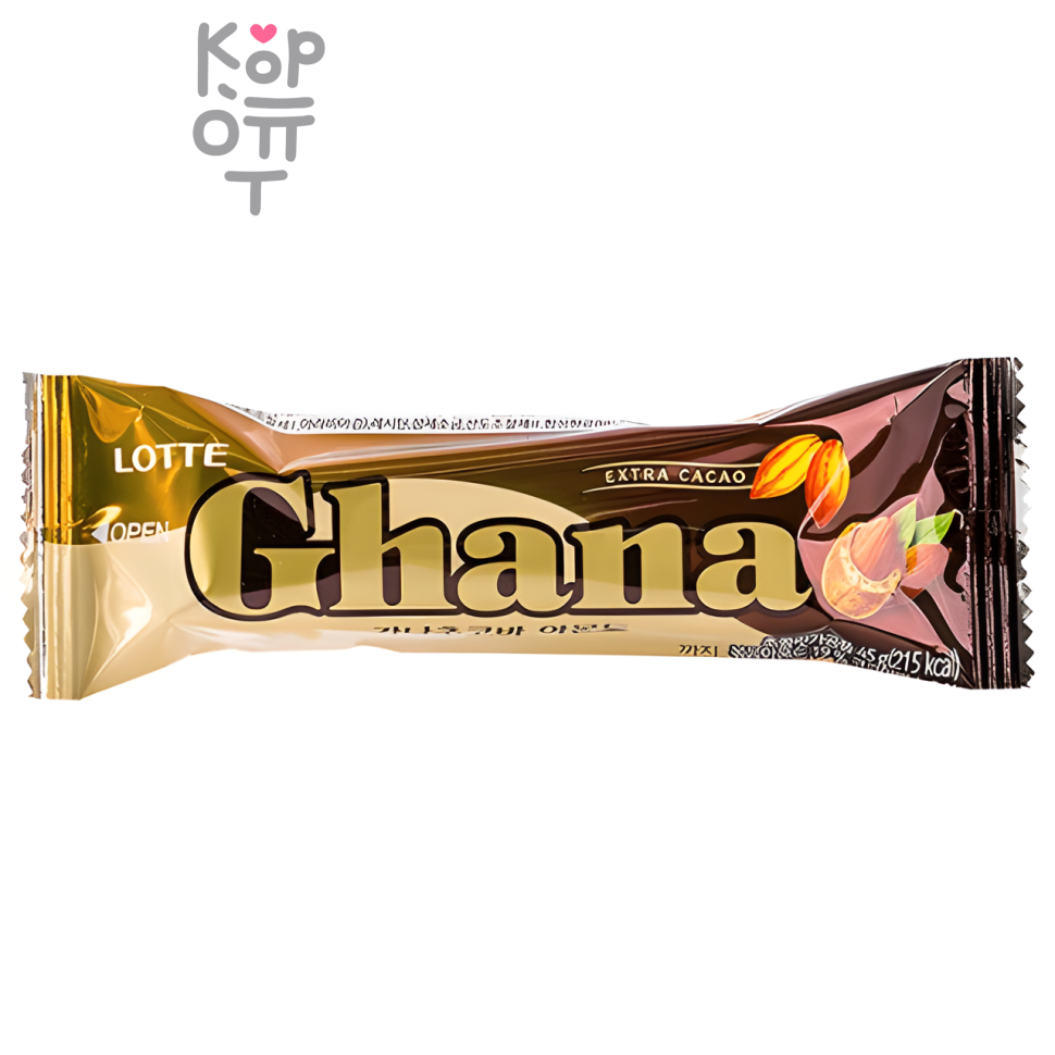 Lotte Ghana Almond Choco Bar - Шоколадный батончик с миндалем 43гр.