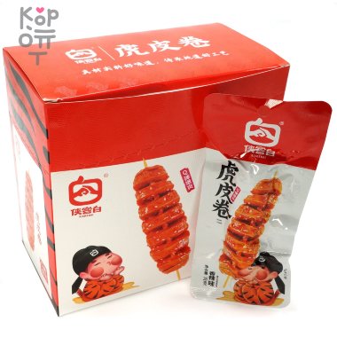 Снек Xiakebai Hu Pi Juan - Рулет из кожи Тигра, острый вкус, 28гр. — Корейские товары для всей семьи(КорОпт)