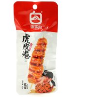 Снек Xiakebai Hu Pi Juan - Рулет из кожи Тигра, острый вкус, 28гр.