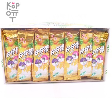 Леденец на палочке Zaizai Ананас со сливками 100% — Корейские товары для всей семьи(КорОпт)