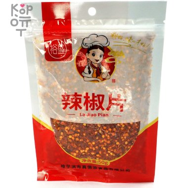 Красный перец Lao Jiao Pian крупного помола, 50гр. — Корейские товары для всей семьи(КорОпт)