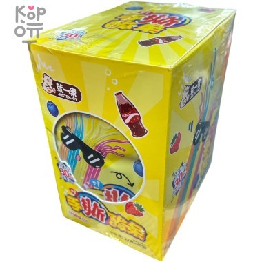 Кислый мармелад JusTenJoy разноцветные полоски со вкусом фруктов — Корейские товары для всей семьи(КорОпт)