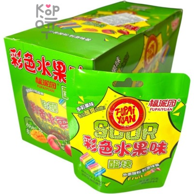 Мармелад Fupai Sour Acid Candy - Фруктовые полоски со вкусом Персика