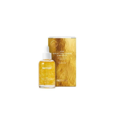 PrettySkin 24K Gold Collagen Ampoule - Сыворотка для лица ампульная антивозрастная с золотом и коллагеном, 105 мл