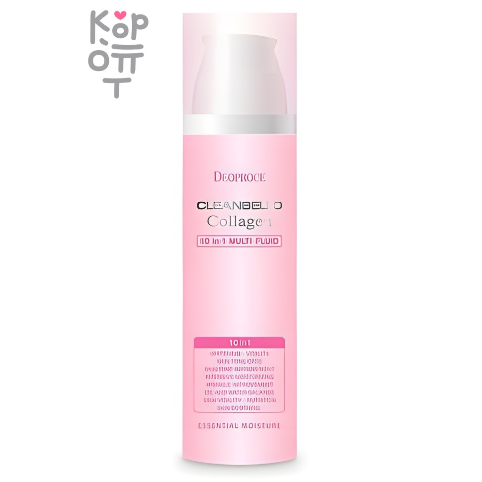 Deoproce Cleanbello Collagen 10 in 1 Multi Fluid - Многофункциональный антивозрастной флюид для отбеливания и против морщин, 200мл.