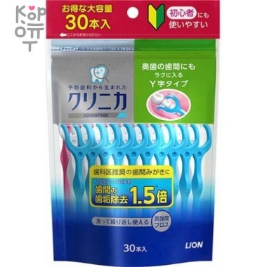 Y-образная зубная нить &quot;Clinica&quot; для чистки межзубного пространства  &quot;Clinica&quot; 30 шт — Корейские товары для всей семьи(КорОпт)