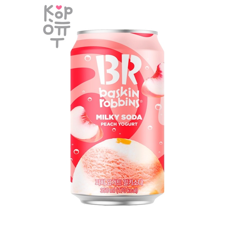 Напиток безалк. газ. Baskin Robbins Soda peach yogurt 350мл.