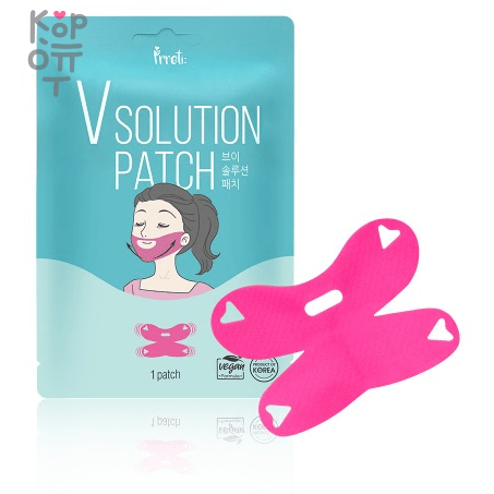 Prreti V Solution Patch - Маска патч для коррекции овала лица 35гр., купить с доставкой на дом Корректирующая лифтинг-маска для подбородка с двумя крыльями, содержит веганский коллаген и пептиды, которые делают кожу эластичной, создавая более гладкую и подтянутую линию лица. 
