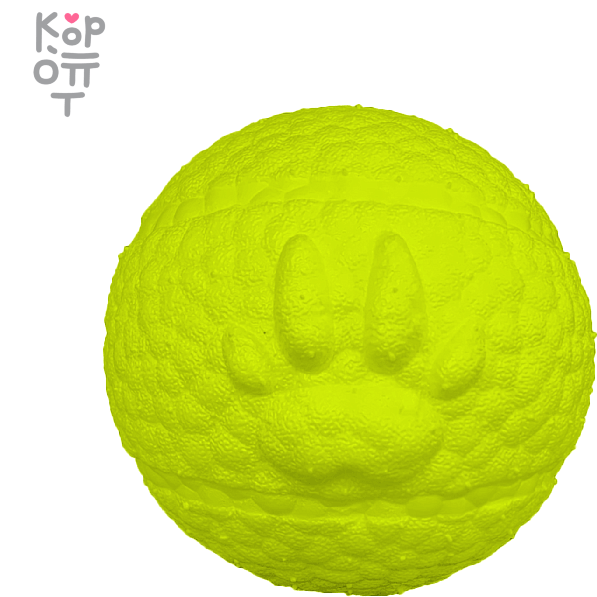 Mr.Kranch Игрушка Мяч для собак с лапкой 8см. неоновая желтая., купить с доставкой на дом фото 1 — Корейские товары для всей семьи(КорОпт)