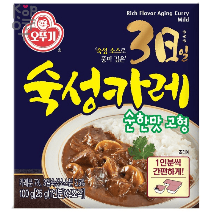 Ottogi Premium Curry Solid Slightly Spicy - Оттоги Карри 3-дневной выдержки, твердое, слегка острое. Кубики, 100гр.(4 порции), купить с доставкой на дом фото 1 — Корейские товары для всей семьи(КорОпт)