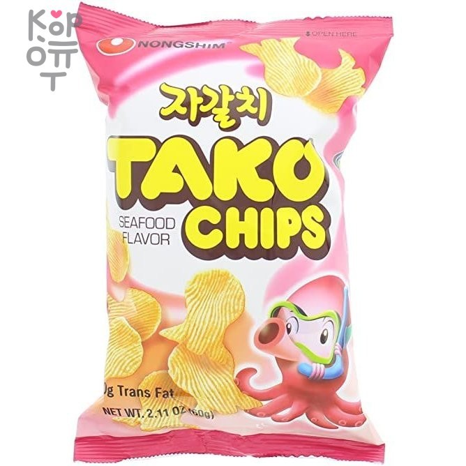 Чипсы NongShim "Нонг Шим" Тако со вкусом осьминога 60гр.