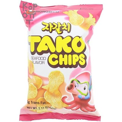 NongShim Чипсы "Нонг Шим" Тако со вкусом осьминога, 60 г