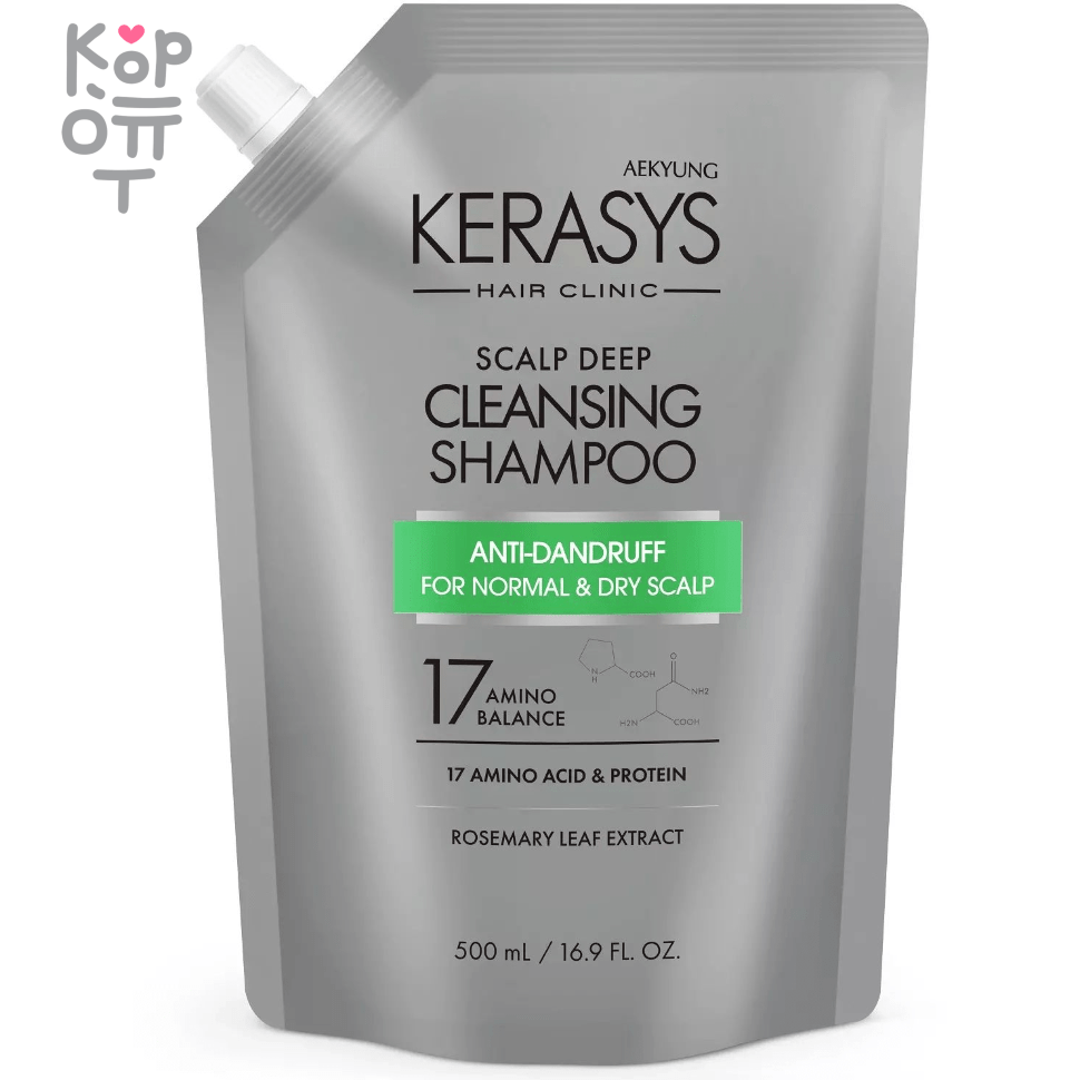 Kerasys Original Shampoo Scalp Clinic - Шампунь для сухой и чувствительной кожи  головы с ароматом Зелени 980мл. по цене 1 325 руб. в интернет магазине  Корейские товары для всей семьи(КорОпт)