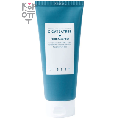 Jigott Soothing Cica&amp;Tea Tree Cleansing Foam - Пенка для умывания с экстрактами Центеллы Азиатской и Чайного Дерева 180мл.