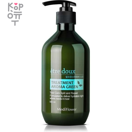 Medi Flower Etre Doux Aroma Green Hair Treatment - Кондиционер против выпадения волос с травяным комплексом 500мл., купить с доставкой на дом фото 1 — Корейские товары для всей семьи(КорОпт)