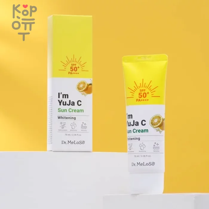 Dr.Meloso I'm Yuja C Whitening Sun Cream - Отбеливающий солнцезащитный крем для лица с экстрактом юдзу, 70мл. , купить с доставкой на дом фото 1 — Корейские товары для всей семьи(КорОпт)