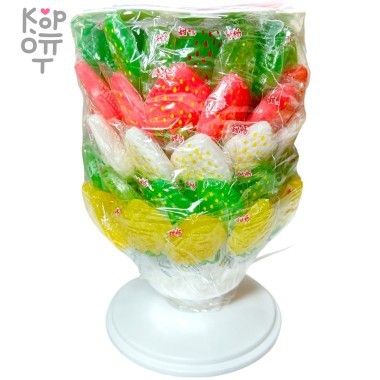 Леденец на палочке MangGuo Fruit&#039;s three - Фруктовое дерево, Клубничка — Корейские товары для всей семьи(КорОпт)