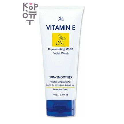 Aron Vitamin E Rejuvenating Whip Facial Wash - Омолаживающая пенка для умывания с витамином Е, 190 г