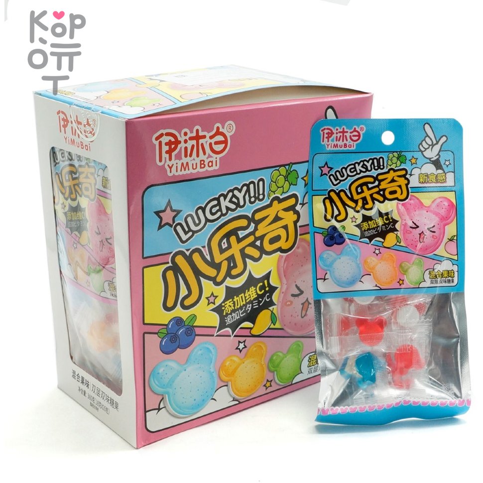 Леденцовая карамель Yimubai с витамином С и взрывным вкусом фруктов, купить с доставкой на дом фото 1 &mdash; Корейские товары для всей семьи(КорОпт)