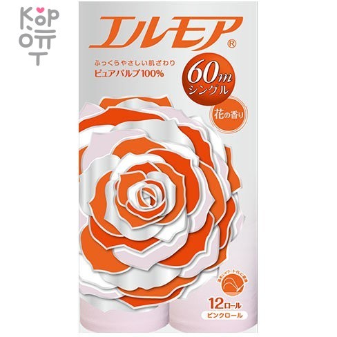 Kami Shodji ELLEMOI Ароматизированная однослойная туалетная бумага 60м (12 рулонов), купить с доставкой на дом фото 1 — Корейские товары для всей семьи(КорОпт) Kami Shodji ELLEMOI Ароматизированная однослойная туалетная бумага 60м (12 рулонов), купить с доставкой на дом фото 1 — Корейские товары для всей семьи(КорОпт)