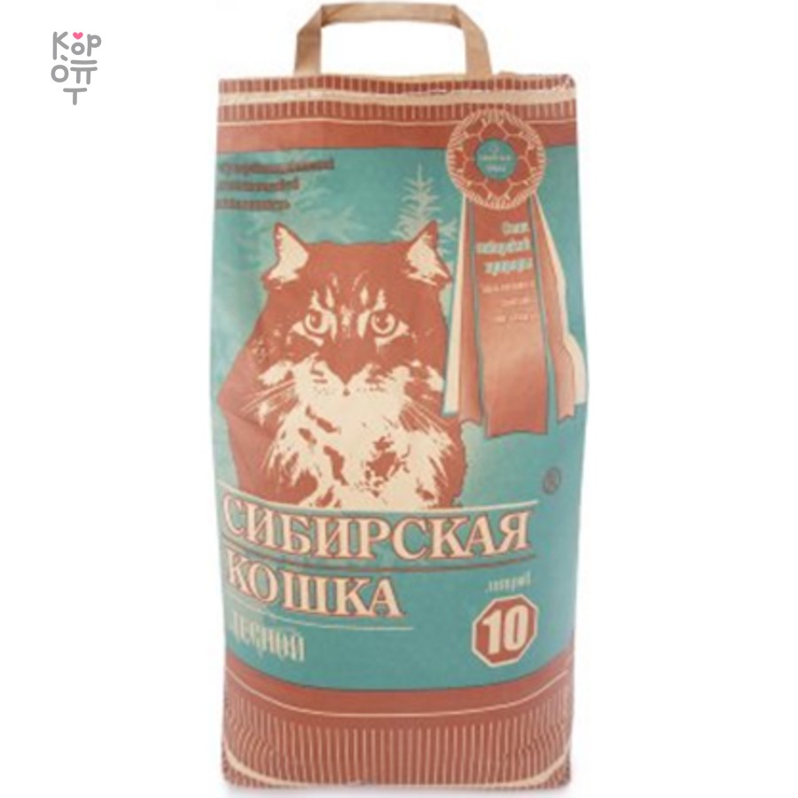 Сиб кошка Лесной — Древесный наполнитель, 10 л