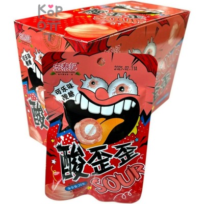 Кислая карамель Hong Tai Super Sour - кисляк до коликов со вкусом Клубники