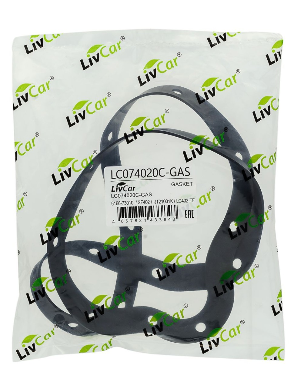 LIVCAR TRANSMISSION GASKET LC074020C-GAS — Прокладка поддона автоматической коробки передач для фильтра LC402-TF