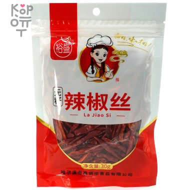 Красный перец Lao Jiao Si продольной нарезки, 30гр. — Корейские товары для всей семьи(КорОпт)