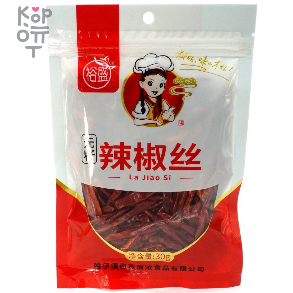 Красный перец Lao Jiao Si продольной нарезки, 30гр., купить с доставкой на дом фото 1 — Корейские товары для всей семьи(КорОпт)