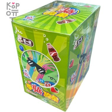 Кислый мармелад JusTenJoy разноцветные полоски со вкусом фруктов — Корейские товары для всей семьи(КорОпт)