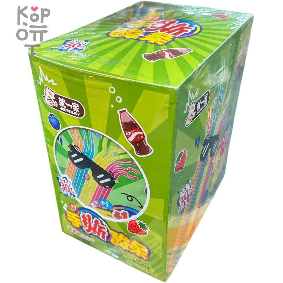 Кислый мармелад JusTenJoy разноцветные полоски со вкусом фруктов, купить с доставкой на дом фото 1 — Корейские товары для всей семьи(КорОпт)