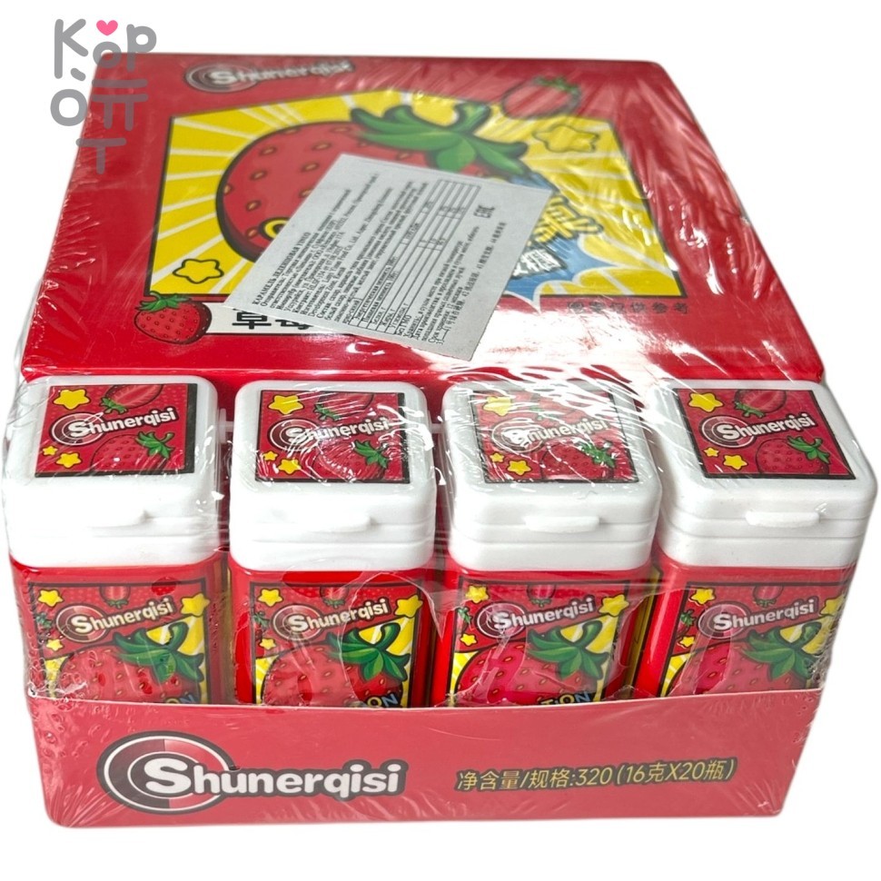 Хрустящая жевательная резинка Jin Fresh сэндвич со вкусом Клубники, купить с доставкой на дом фото 1 — Корейские товары для всей семьи(КорОпт)