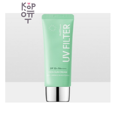 Medi Flower Sun Creem UV Filter Cica - Крем для лица солнцезащитный увлажняющий с центеллой, 50 мл